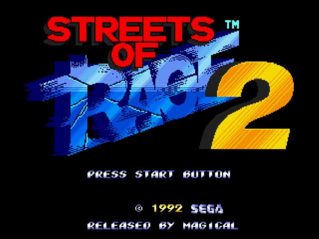 Streets of Rage 2 -Shantae Title Screen